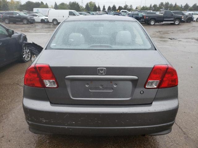 2HGES26735H573155 - 2005 HONDA CIVIC EX GRAY photo 6