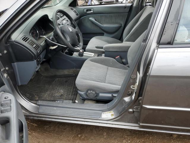 2HGES26735H573155 - 2005 HONDA CIVIC EX GRAY photo 7