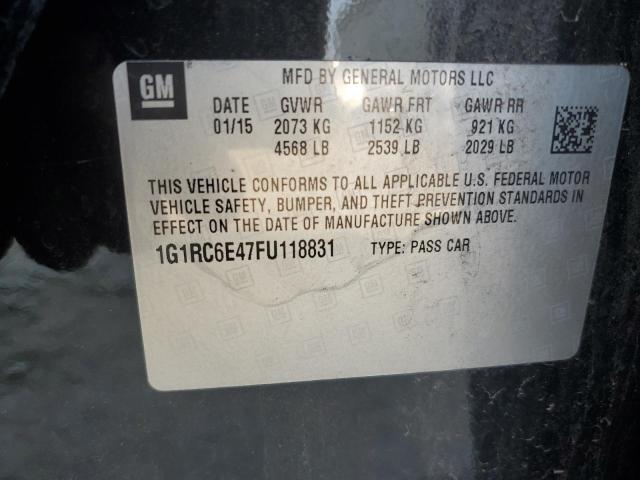 1G1RC6E47FU118831 - 2015 CHEVROLET VOLT BLACK photo 13