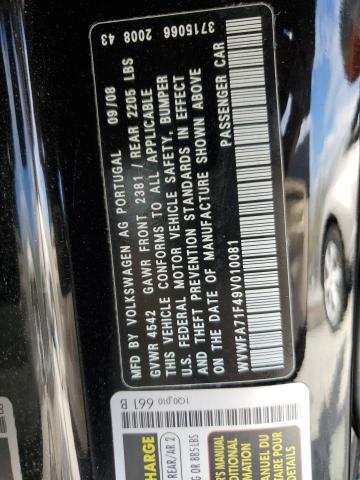 WVWFA71F49V010081 - 2009 VOLKSWAGEN EOS LUX 黑色 照片 13