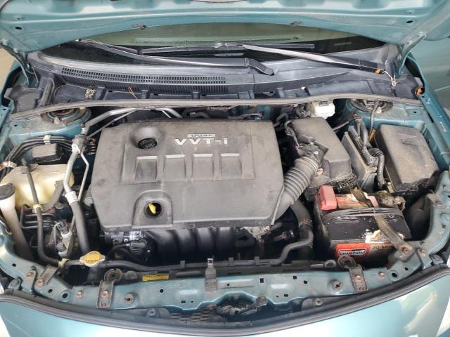 2T1BU4EE5AC390769 - 2010 TOYOTA COROLLA BASE GREEN photo 11