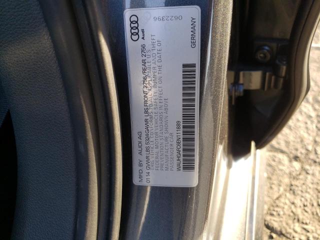 WAUHGAFC6EN111889 - 2014 AUDI A6 PRESTIGE GRAY photo 12