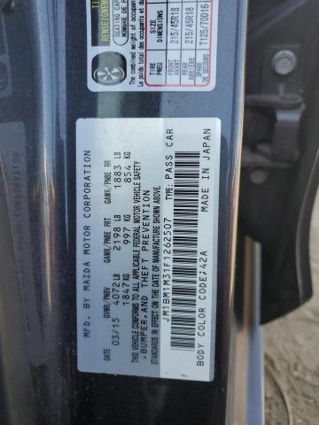 JM1BM1M31F1262507 - 2015 MAZDA 3 GRAND TOURING CHARCOAL photo 12