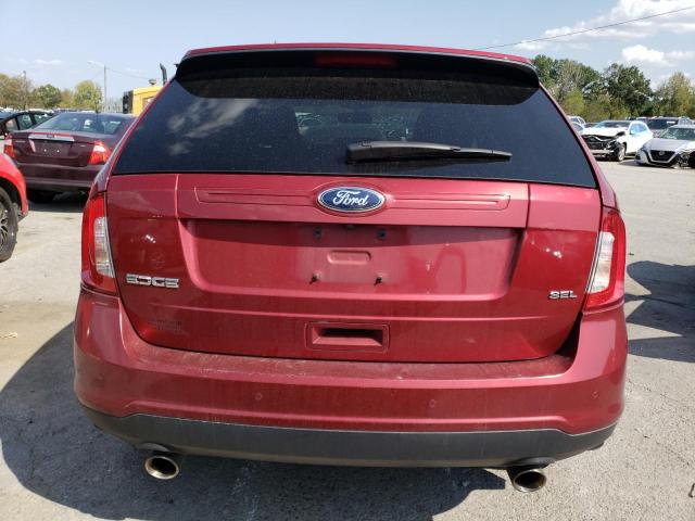 2FMDK3JC5EBA03905 - 2014 FORD EDGE SEL RED photo 6