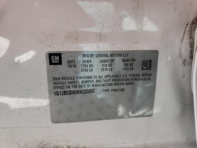 1G1JB5SH8H4123993 - 2017 CHEVROLET SONIC LS 白色 照片 13