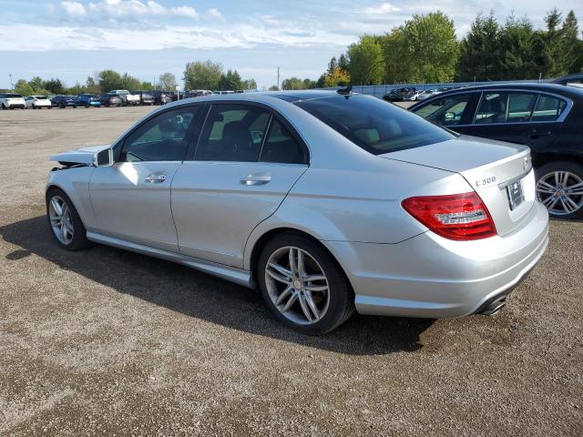 WDDGF8AB8EA959648 - 2014 MERCEDES-BENZ C 300 4MATIC SILVER photo 2