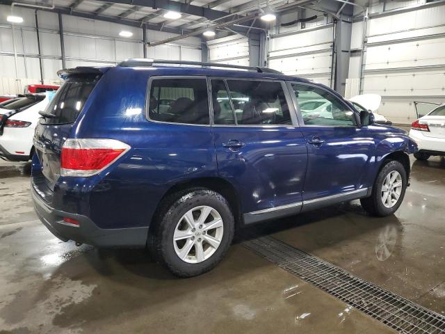 5TDBK3EH7CS121371 - 2012 TOYOTA HIGHLANDER BASE Blau Foto 3