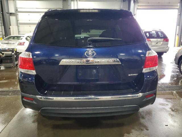 5TDBK3EH7CS121371 - 2012 TOYOTA HIGHLANDER BASE Blau Foto 6