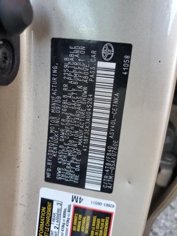 4T1BF3EK3AU045264 - 2010 TOYOTA CAMRY BASE TAN photo 12