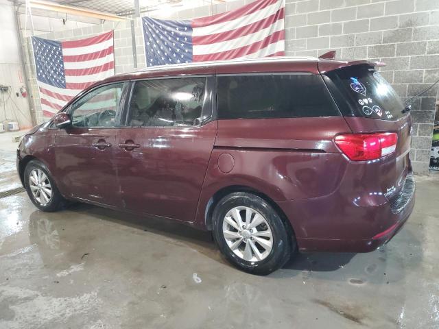 KNDMB5C1XG6085787 - 2016 KIA SEDONA LX MAROON photo 2