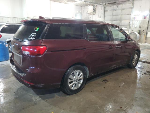 KNDMB5C1XG6085787 - 2016 KIA SEDONA LX MAROON photo 3