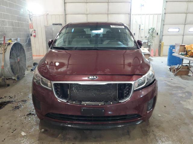 KNDMB5C1XG6085787 - 2016 KIA SEDONA LX MAROON photo 5