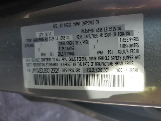 JM1CW2DL8C0125621 - 2012 MAZDA 5 SILVER photo 13