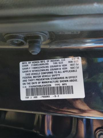 7FARW2H88JE043326 - 2018 HONDA CR-V EXL BLUE photo 13