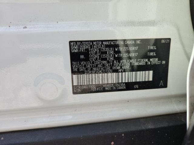 2T3H1RFV0MC151320 - 2021 TOYOTA RAV4 LE WHITE photo 13