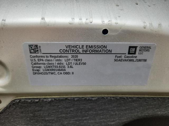 5GAEVAKW0LJ180708 - 2020 BUICK ENCLAVE ESSENCE Silber Foto 13