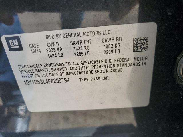 1G11D5SL4FF209799 - 2015 CHEVROLET MALIBU 2LT BLACK photo 12