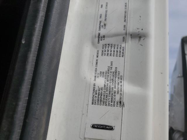 3AKBGADV8GSHB2518 - 2016 FREIGHTLINER CASCADIA 1 WHITE photo 10