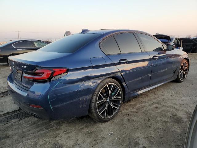 WBA53BJ00MWX06537 - 2021 BMW 540 I BLUE photo 3