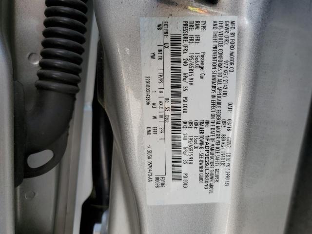 1FADP3E29JL293010 - 2018 FORD FOCUS S Plata foto 12