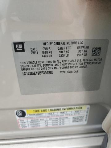 1G1ZD5E19BF391880 - 2011 CHEVROLET MALIBU 2LT 银色 照片 13