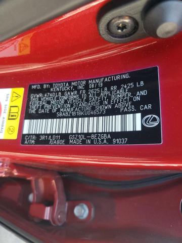 58ABZ1B18KU046573 - 2019 LEXUS ES 350 MAROON photo 12