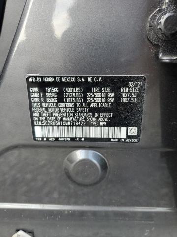 3CZRU5H1XMM719422 - 2021 HONDA HR-V SPORT SILVER photo 13