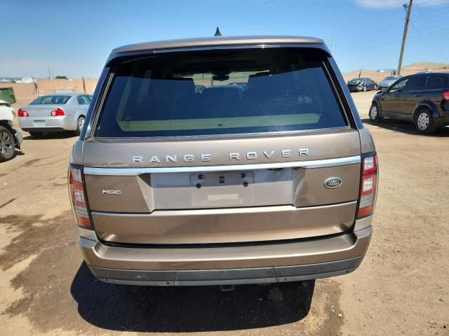 SALGS2FV8HA334606 - 2017 LAND ROVER RANGE ROVE HSE TAN photo 6