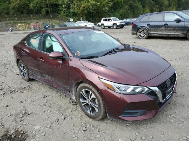 3N1AB8CV8LY259014 - 2020 NISSAN SENTRA SV MAROON photo 4