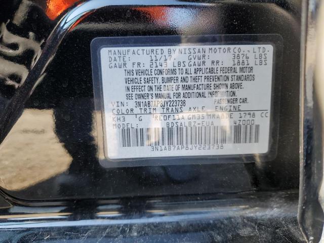 3N1AB7AP8JY223738 - 2018 NISSAN SENTRA S BLACK photo 12
