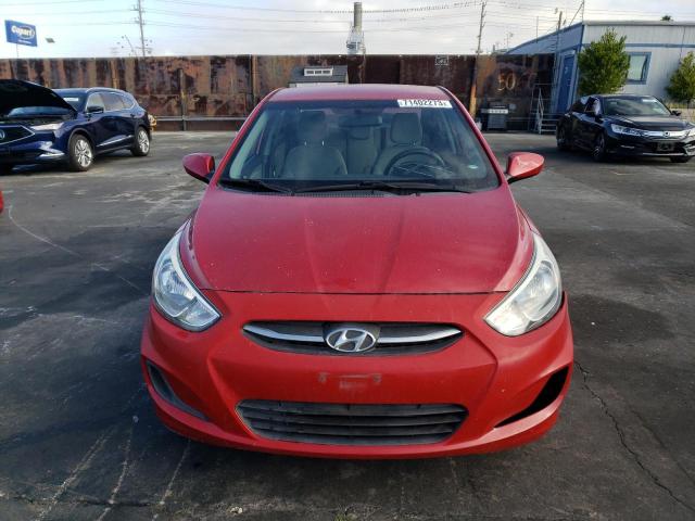 KMHCT4AE4FU835148 - 2015 HYUNDAI ACCENT GLS RED photo 5