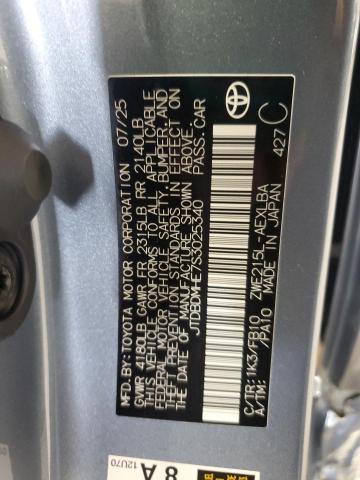 JTDBDMHE7S3025340 - 2025 TOYOTA COROLLA LE 蓝色 照片 12