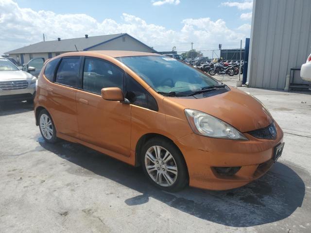 JHMGE88459S074858 - 2009 HONDA FIT SPORT ORANGE photo 4