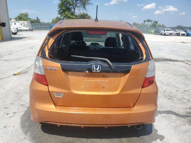 JHMGE88459S074858 - 2009 HONDA FIT SPORT ORANGE photo 6