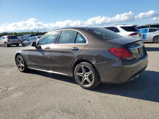 55SWF4KB6FU040851 - 2015 MERCEDES-BENZ C 300 4MATIC BROWN photo 2