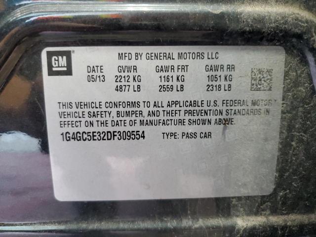 1G4GC5E32DF309554 - 2013 BUICK LACROSSE CHARCOAL photo 13