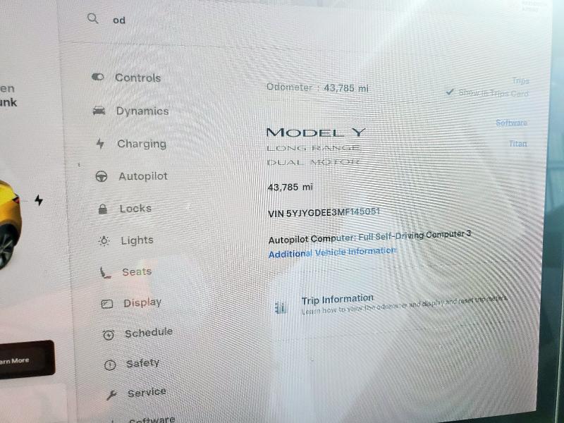 5YJYGDEE3MF145051 - 2021 TESLA MODEL Y 白色 照片 9