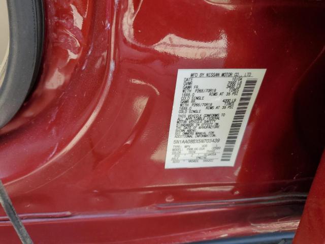 5N1AA08BX5N703439 - 2005 NISSAN ARMADA SE RED photo 13