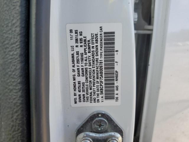 5KBCP3F75AB009781 - 2010 HONDA ACCORD EX Ağ foto 13