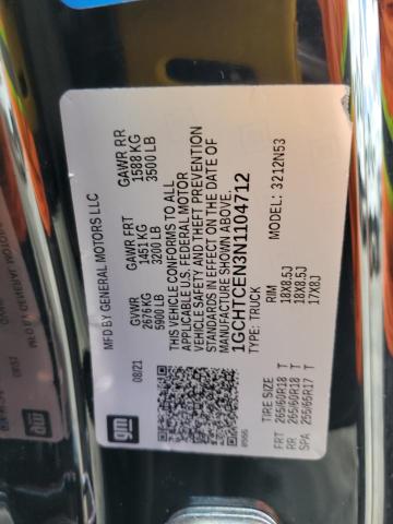 1GCHTCEN3N1104712 - 2022 CHEVROLET COLORADO LT BLACK photo 12