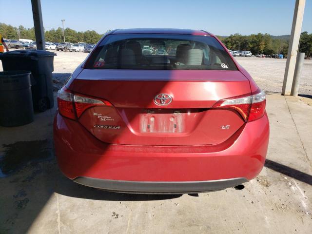 5YFBURHE4GP446203 - 2016 TOYOTA COROLLA L RED photo 6