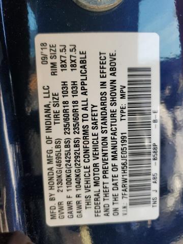 7FARW1H56JE051991 - 2018 HONDA CR-V EX BLUE photo 13