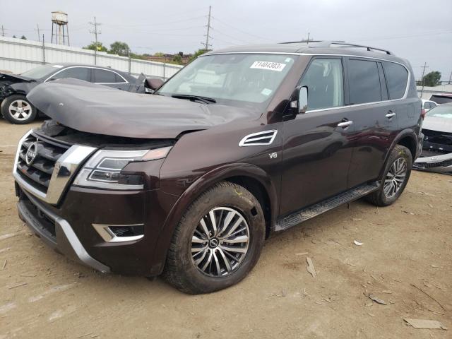 JN8AY2BD1N9677414 - 2022 NISSAN ARMADA SL BROWN photo 1