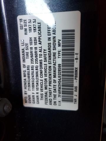 7FARW2H54JE028599 - 2018 HONDA CR-V EX GRAY photo 13