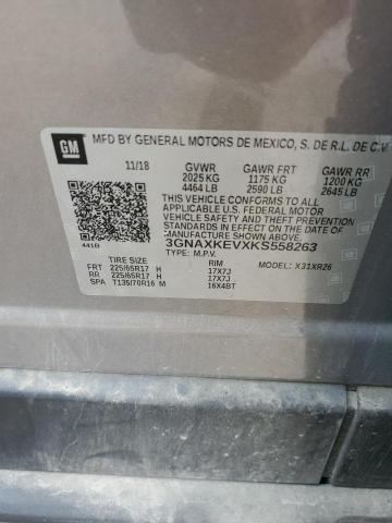 3GNAXKEVXKS558263 - 2019 CHEVROLET EQUINOX LT BROWN photo 13