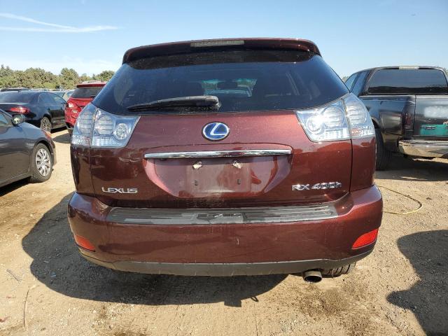 JTJHW31U982866278 - 2008 LEXUS RX 400H MAROON photo 6