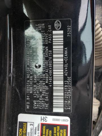 4T4BE46K49R076158 - 2009 TOYOTA CAMRY BASE BLACK photo 24