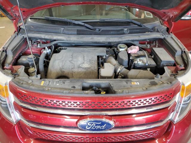 1FM5K8F89DGC02517 - 2013 FORD EXPLORER LIMITED RED photo 12