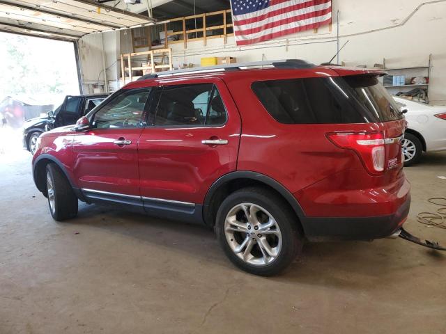 1FM5K8F89DGC02517 - 2013 FORD EXPLORER LIMITED RED photo 2