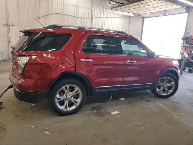 1FM5K8F89DGC02517 - 2013 FORD EXPLORER LIMITED RED photo 3